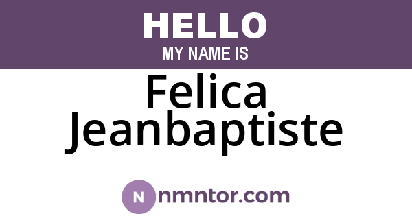 Felica Jeanbaptiste