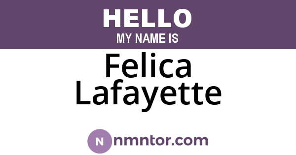 Felica Lafayette