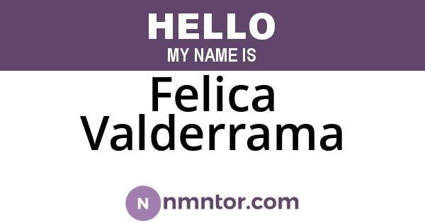 Felica Valderrama