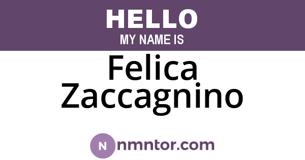 Felica Zaccagnino