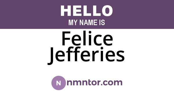 Felice Jefferies