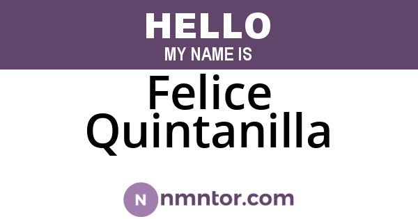 Felice Quintanilla
