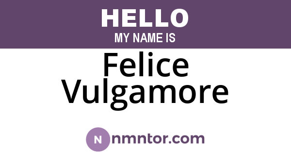 Felice Vulgamore