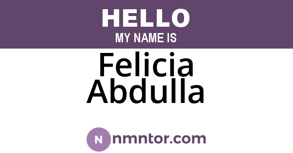 Felicia Abdulla