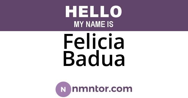 Felicia Badua