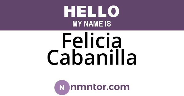 Felicia Cabanilla