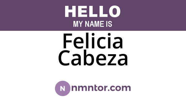 Felicia Cabeza