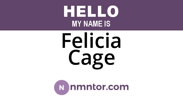 Felicia Cage