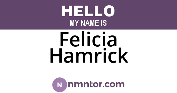 Felicia Hamrick