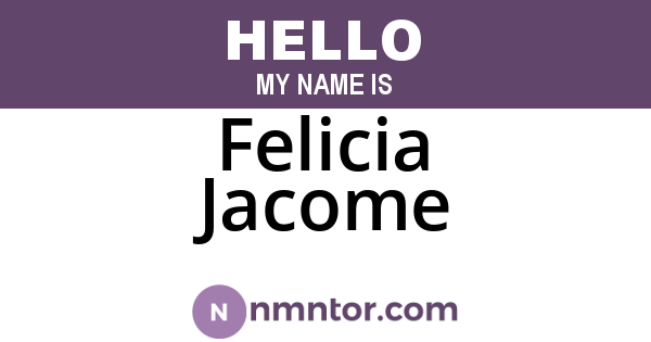 Felicia Jacome