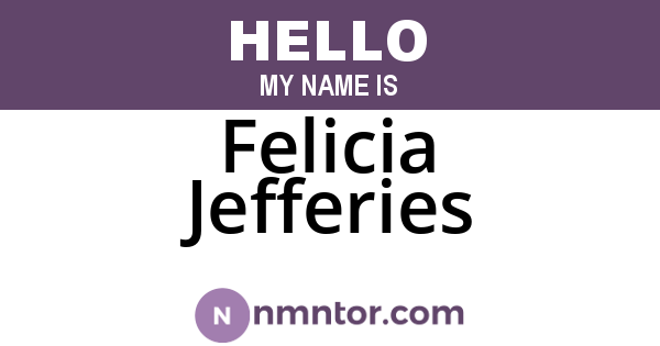 Felicia Jefferies