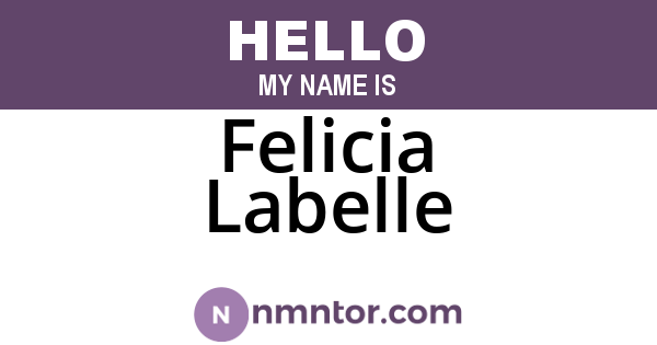 Felicia Labelle