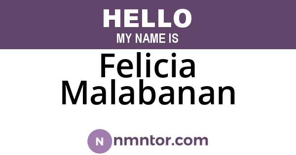 Felicia Malabanan