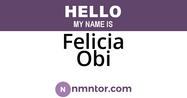 Felicia Obi