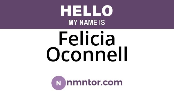 Felicia Oconnell