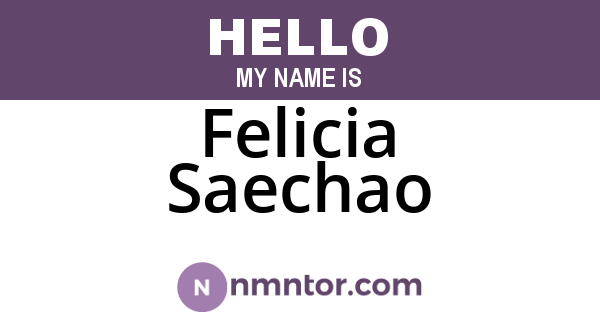 Felicia Saechao