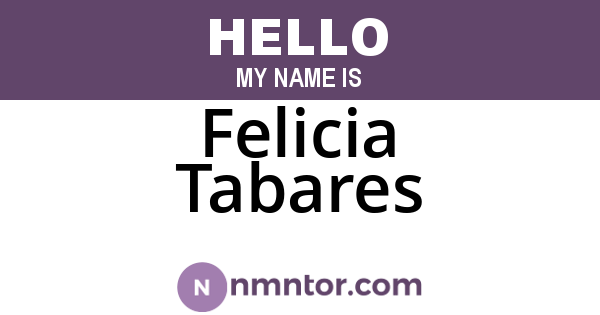 Felicia Tabares