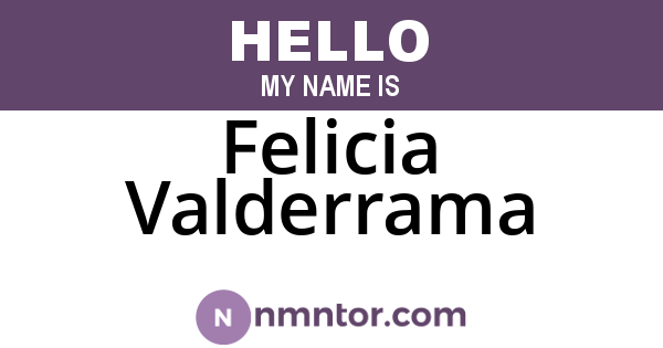 Felicia Valderrama