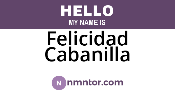 Felicidad Cabanilla