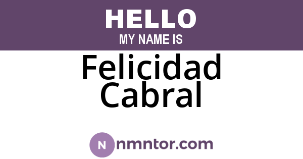 Felicidad Cabral