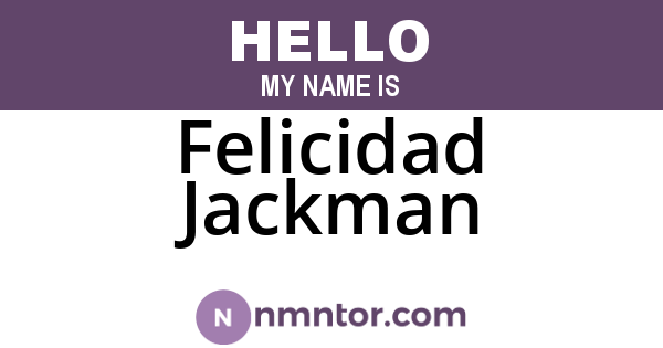 Felicidad Jackman