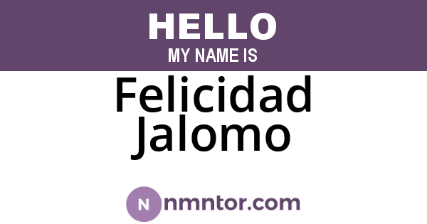 Felicidad Jalomo