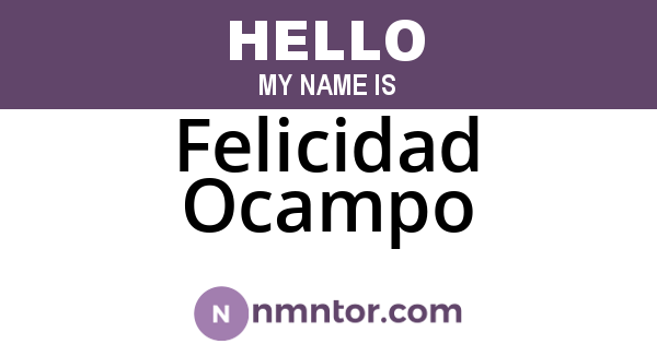 Felicidad Ocampo