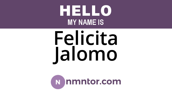 Felicita Jalomo