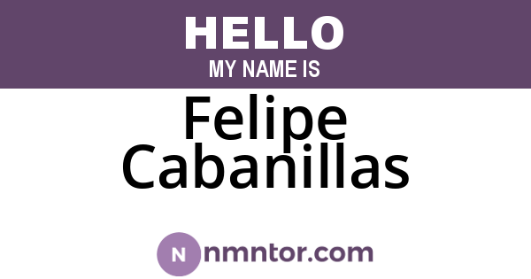 Felipe Cabanillas