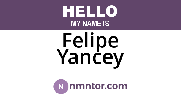 Felipe Yancey