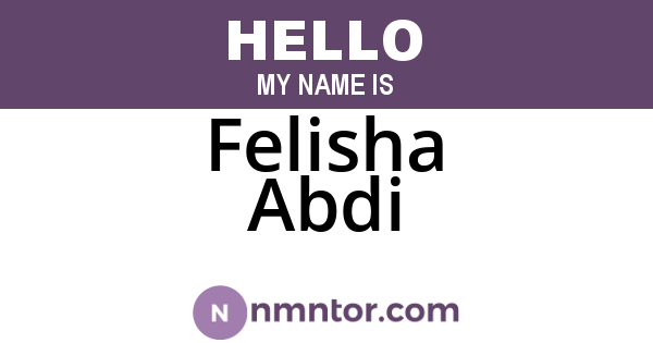 Felisha Abdi
