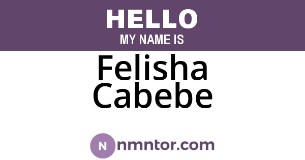 Felisha Cabebe