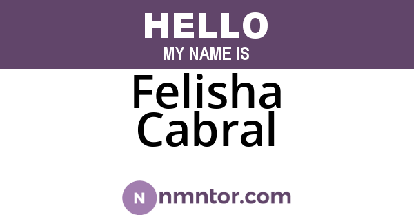Felisha Cabral