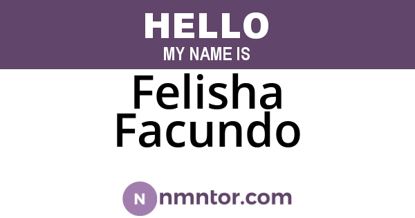 Felisha Facundo
