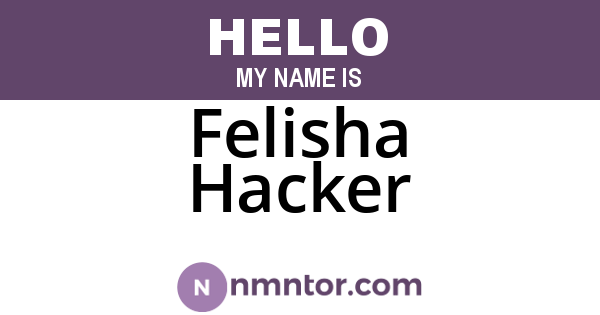 Felisha Hacker