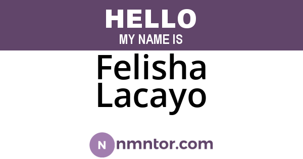 Felisha Lacayo
