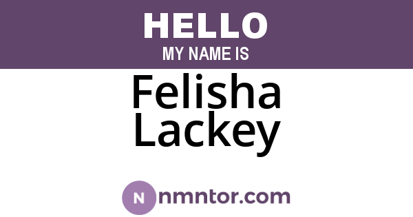 Felisha Lackey