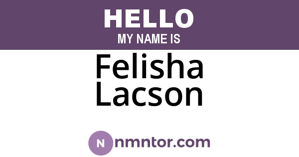 Felisha Lacson