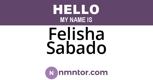 Felisha Sabado