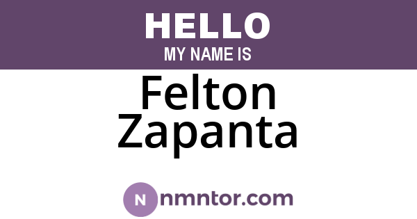 Felton Zapanta