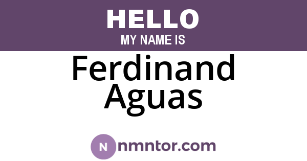 Ferdinand Aguas