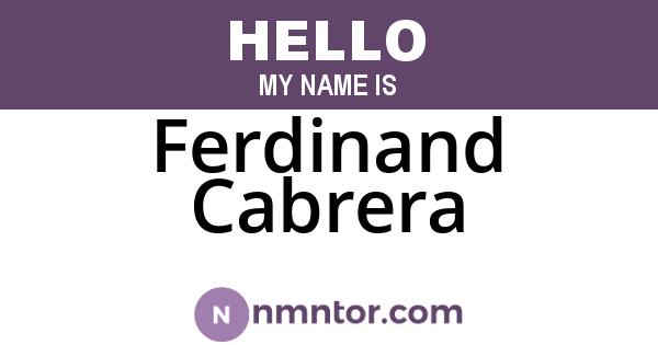 Ferdinand Cabrera