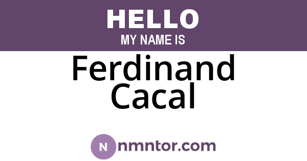 Ferdinand Cacal