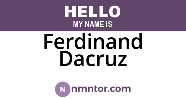 Ferdinand Dacruz