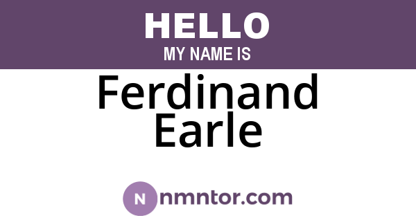 Ferdinand Earle