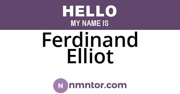 Ferdinand Elliot
