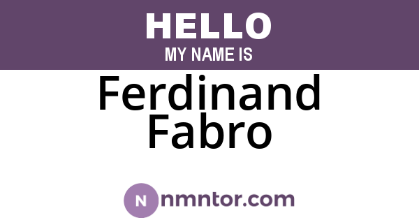 Ferdinand Fabro