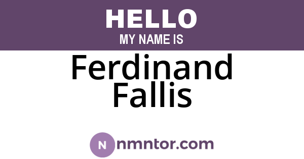 Ferdinand Fallis
