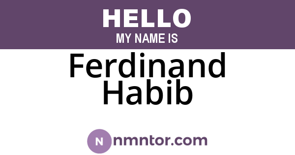 Ferdinand Habib