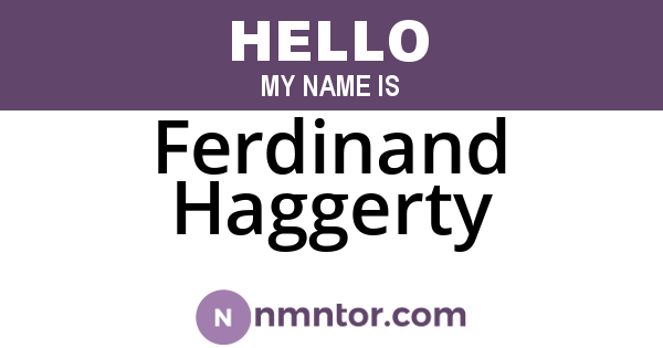 Ferdinand Haggerty